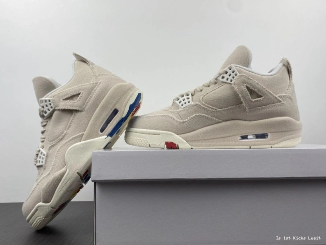 (W) Blank Jordan 4 Retro DQ4909-100 Canvas 0715